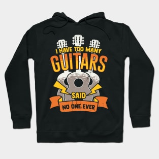 I Have Too Many Guitars Said No One Ever Hoodie